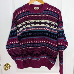 Verbier Montreal Wool Ski Sweater – Nordic Fair Isle – Women's Large NWOT